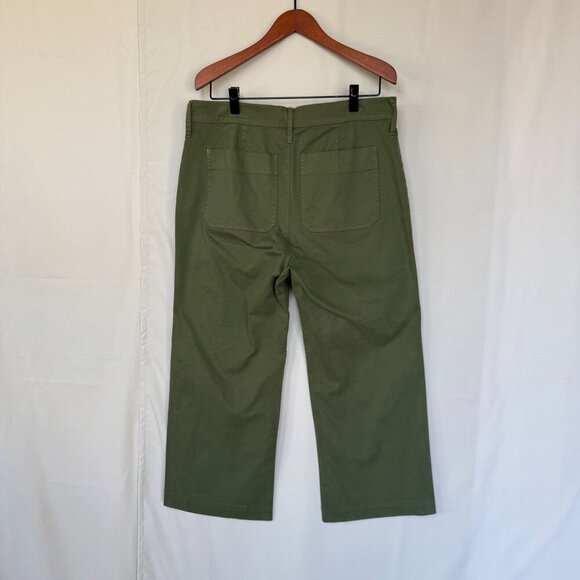 J. Crew Sailor Slim Wide-Leg High Rise Distressed Fatigue Chino Pant Size 33 - Picture 6 of 16